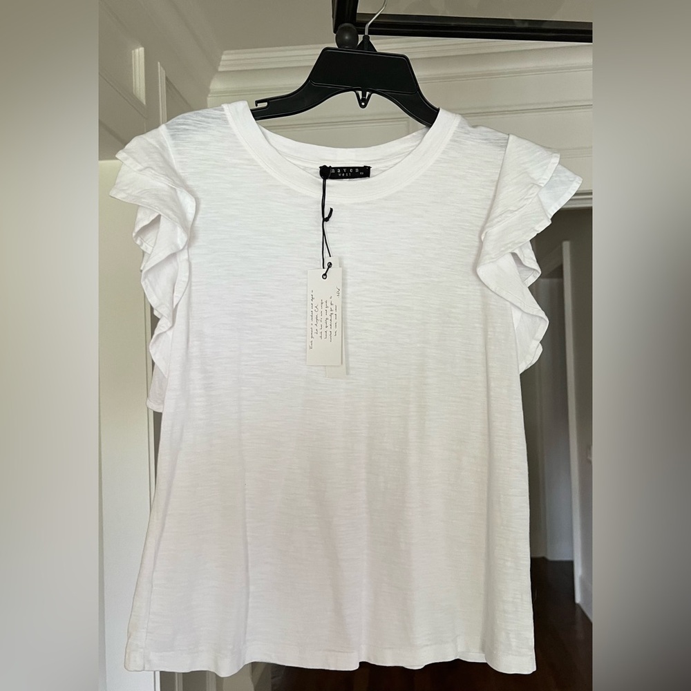 Maven west Cotton Short Sleeved Ruffle Top
White size XS